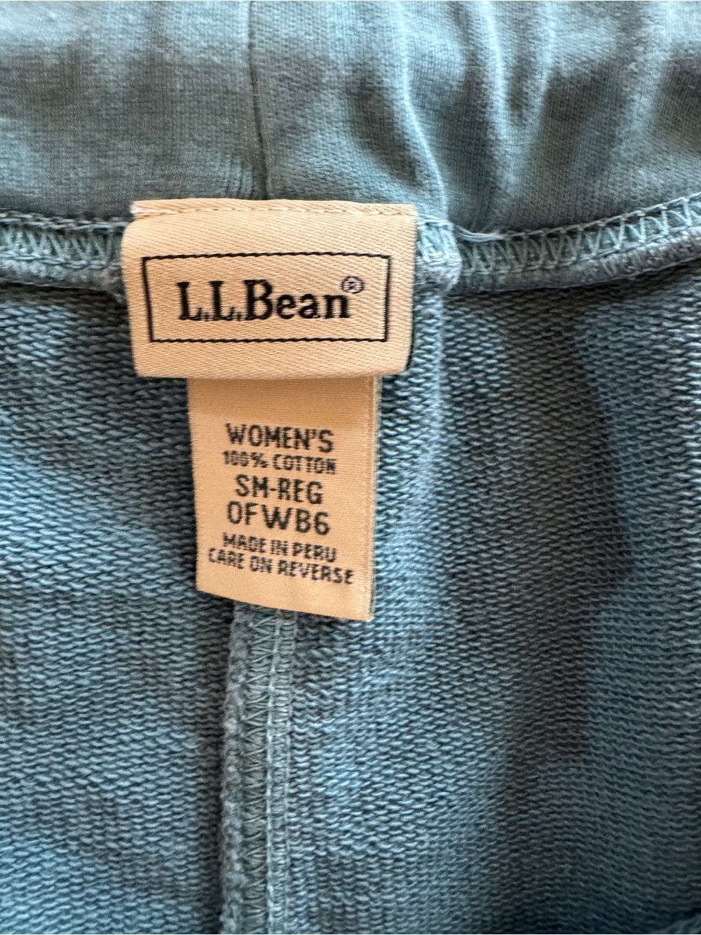 L.L. Bean Dusty Blue Pull-On Pencil Skirt; Front Pockets & interior drawstring - Picture 3 of 6